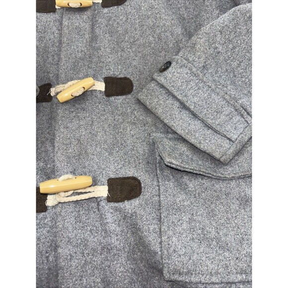 Janie And Jack Boys Wool Blend Coat 7-8 Youth Toggle Jacket Gray - Picture 3 of 6